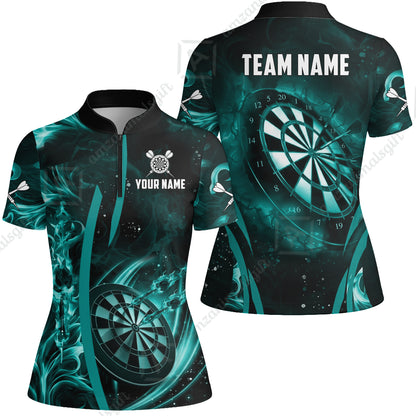 Custom Darts Jersey Polo Shirt, Vibrant Neon Darts, Custom Dart Jersey Team Shirt For Players With Name & Team Name