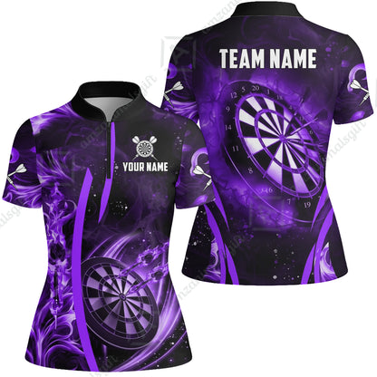 Custom Darts Jersey Polo Shirt, Vibrant Neon Darts, Custom Dart Jersey Team Shirt For Players With Name & Team Name