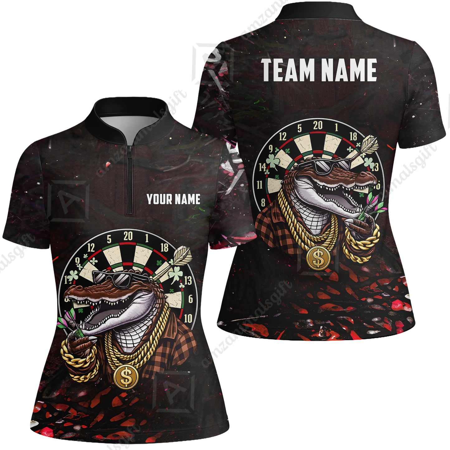 Custom Darts Team Jersey, Personalized Alligator Dart Jersey Shirt For Players With Name & Team Name