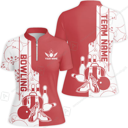 Custom Bowling Team Jersey Bowling Shoes Polo Shirts, Bowling Team Uniforms, Personalized Name And Team Name