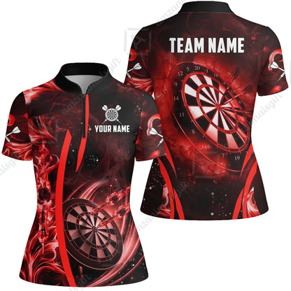 Custom Darts Jersey Polo Shirt, Vibrant Neon Darts, Custom Dart Jersey Team Shirt For Players With Name & Team Name