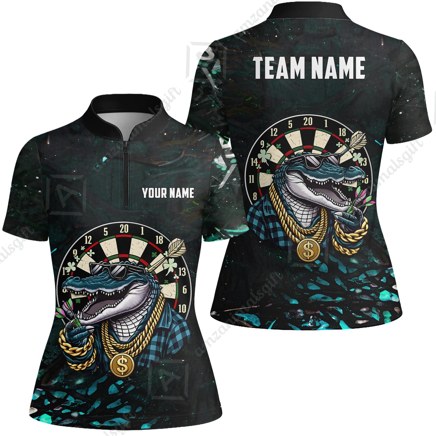Custom Darts Team Jersey, Personalized Alligator Dart Jersey Shirt For Players With Name & Team Name