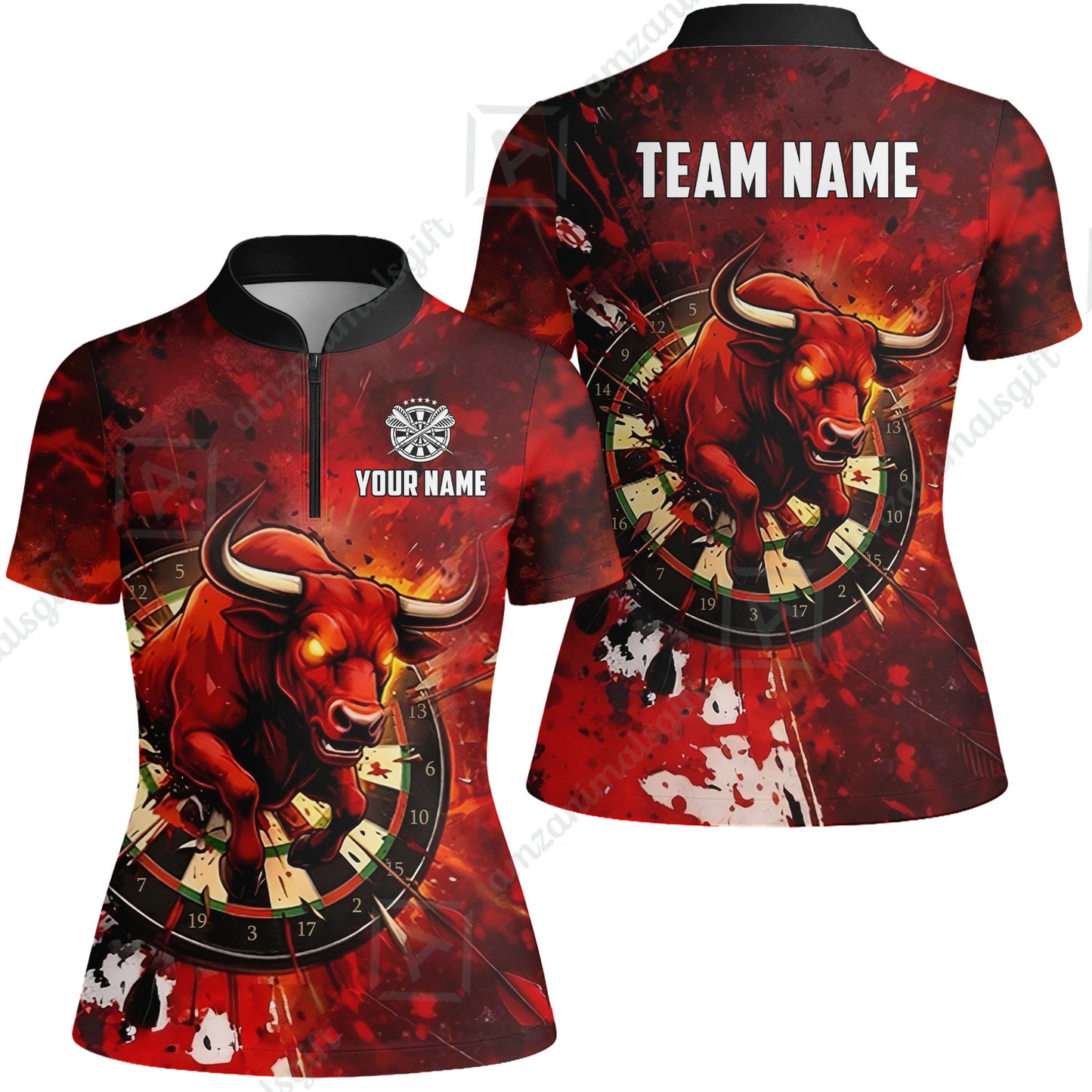 Custom Darts Team Jersey, Personalized Raging Bull Jersey Shirt For Players With Name & Team Name