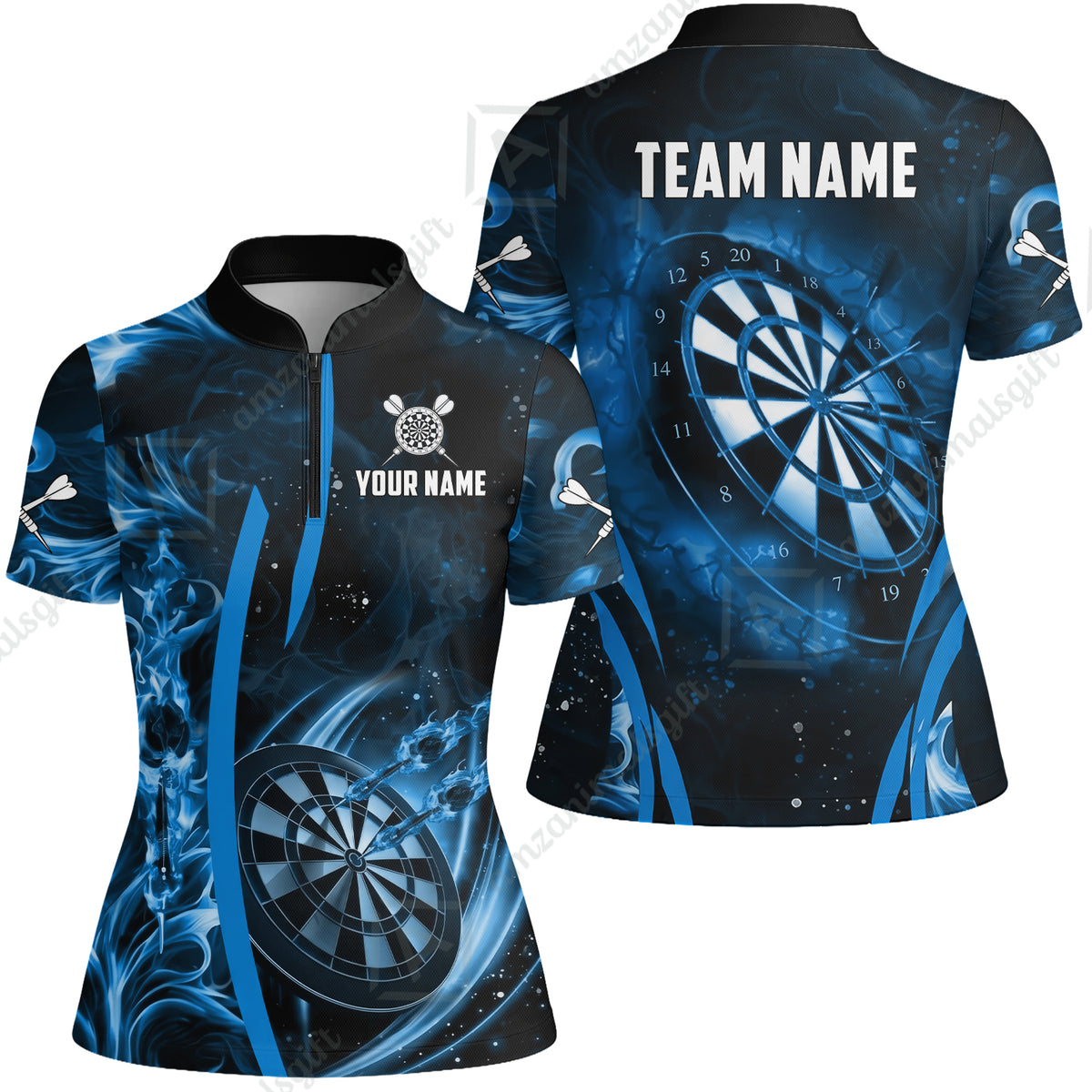 Custom Darts Jersey Polo Shirt, Vibrant Neon Darts, Custom Dart Jersey Team Shirt For Players With Name & Team Name