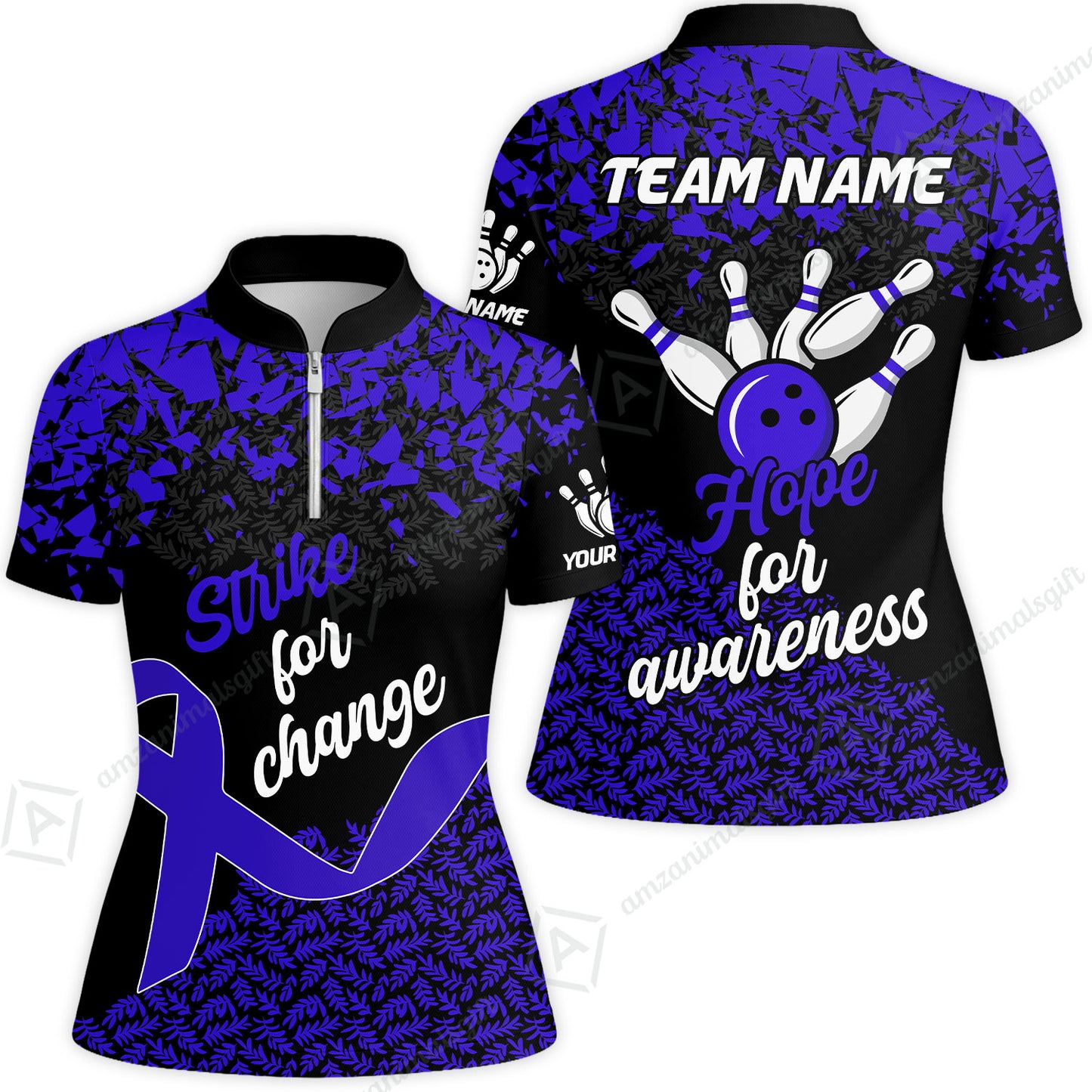 Custom Bowling Jersey Uniform Shirt, Bowling Strike For Change Team Shirt For Players With Name & Team Name