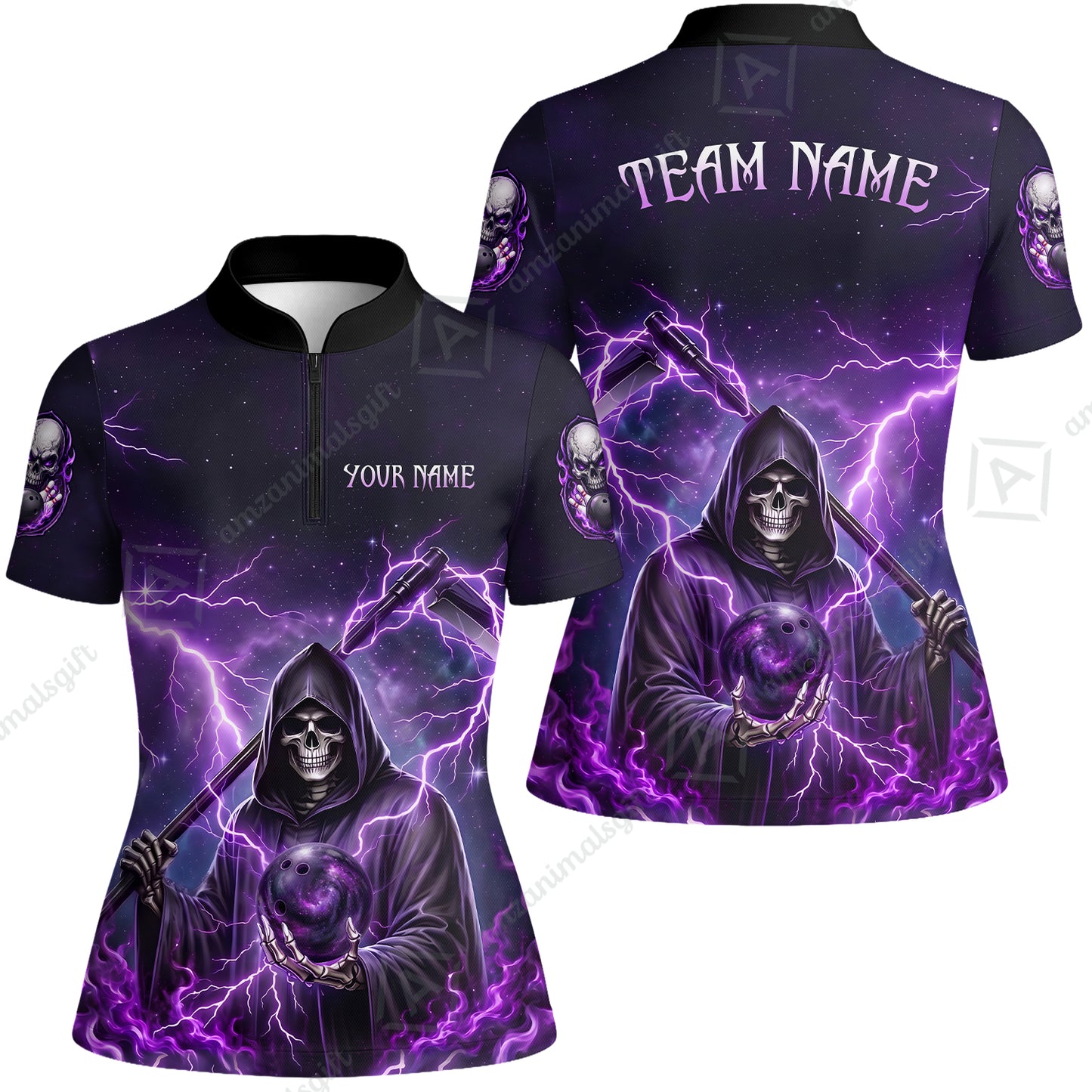 Custom Bowling Jersey Polo Shirt, Multiple Colors Death, Custom Bowling Jersey Team Shirt For Players With Name & Team Name