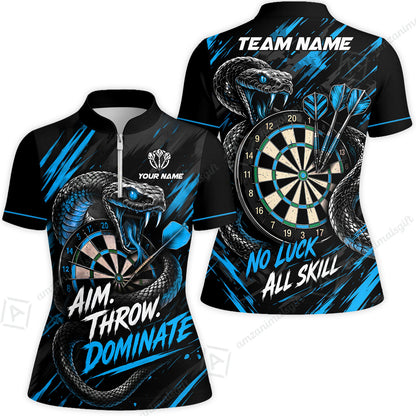 Customized Darts Team Jersey, Personalized Snake Darts Abstract Background Polo Shirt For Players With Name & Team Name