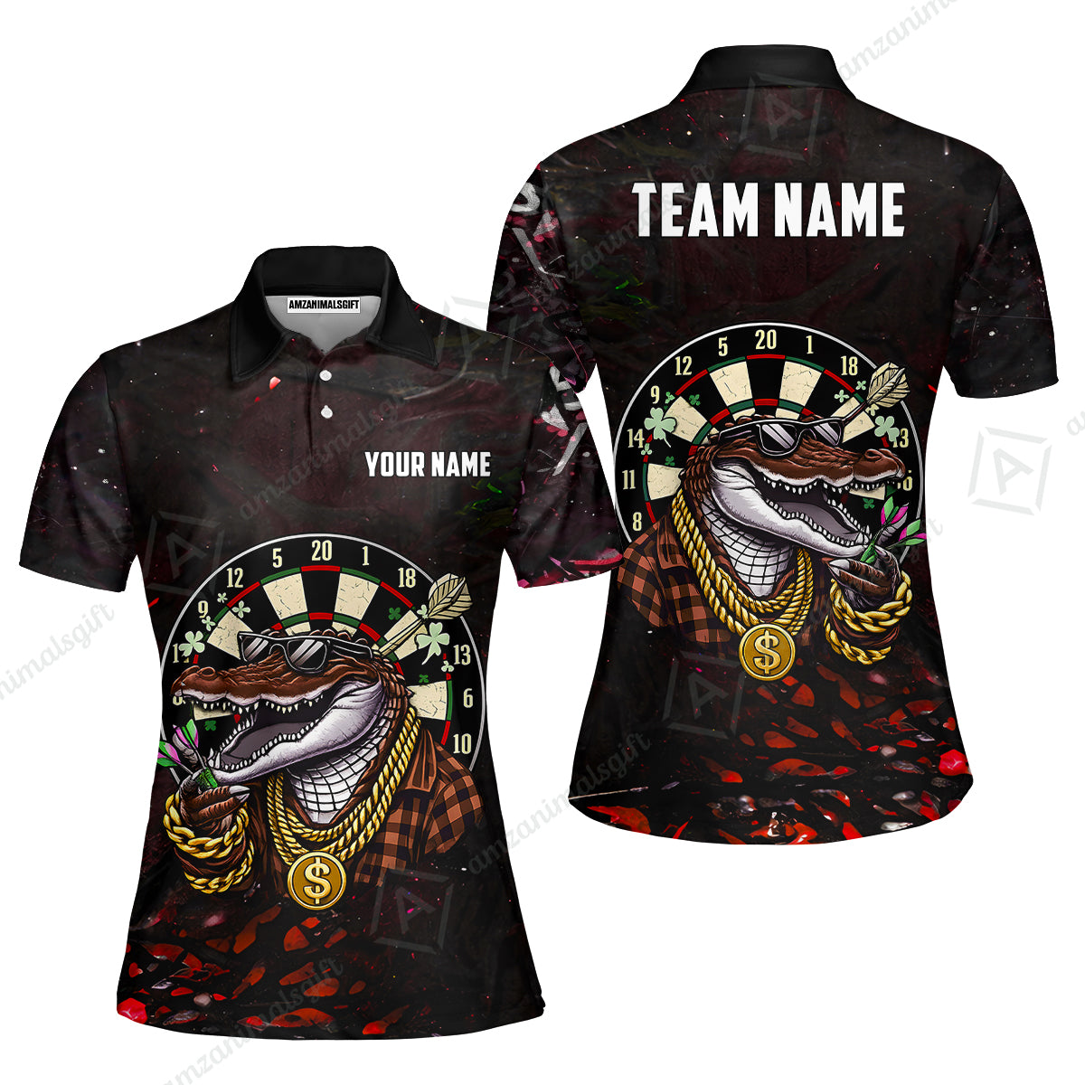 Custom Darts Team Jersey, Personalized Alligator Dart Jersey Shirt For Players With Name & Team Name