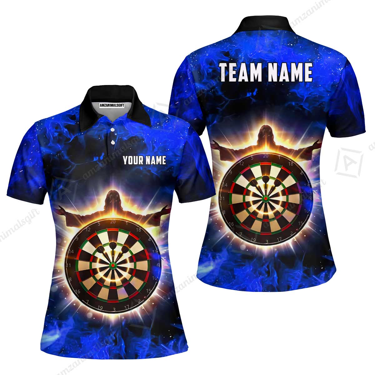 Custom Darts Team Jersey, Personalized Heavenly Strike Dart Polo Shirt For Players With Name & Team Name