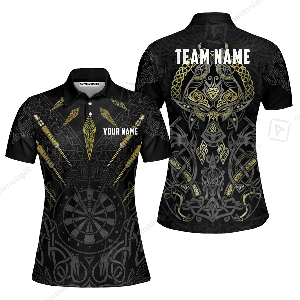 Custom Darts Team Jersey, Personalized Viking Darts Polo Shirt For Players With Name & Team Name