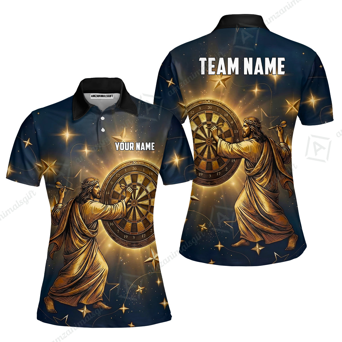 Custom Darts Team Jersey, Personalized God Darts Polo Shirt For Players With Name & Team Name