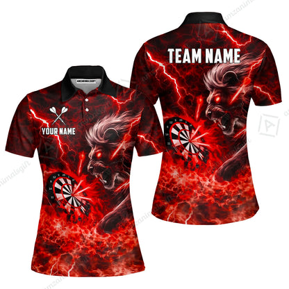 Custom Darts Team Jersey, Personalized Lightning Lion Jersey Shirt For Players With Name & Team Name
