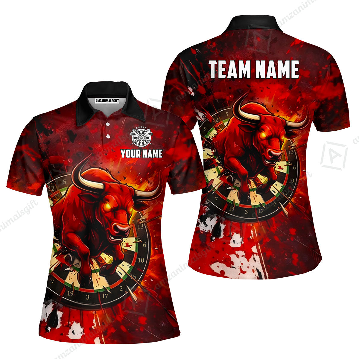 Custom Darts Team Jersey, Personalized Raging Bull Jersey Shirt For Players With Name & Team Name