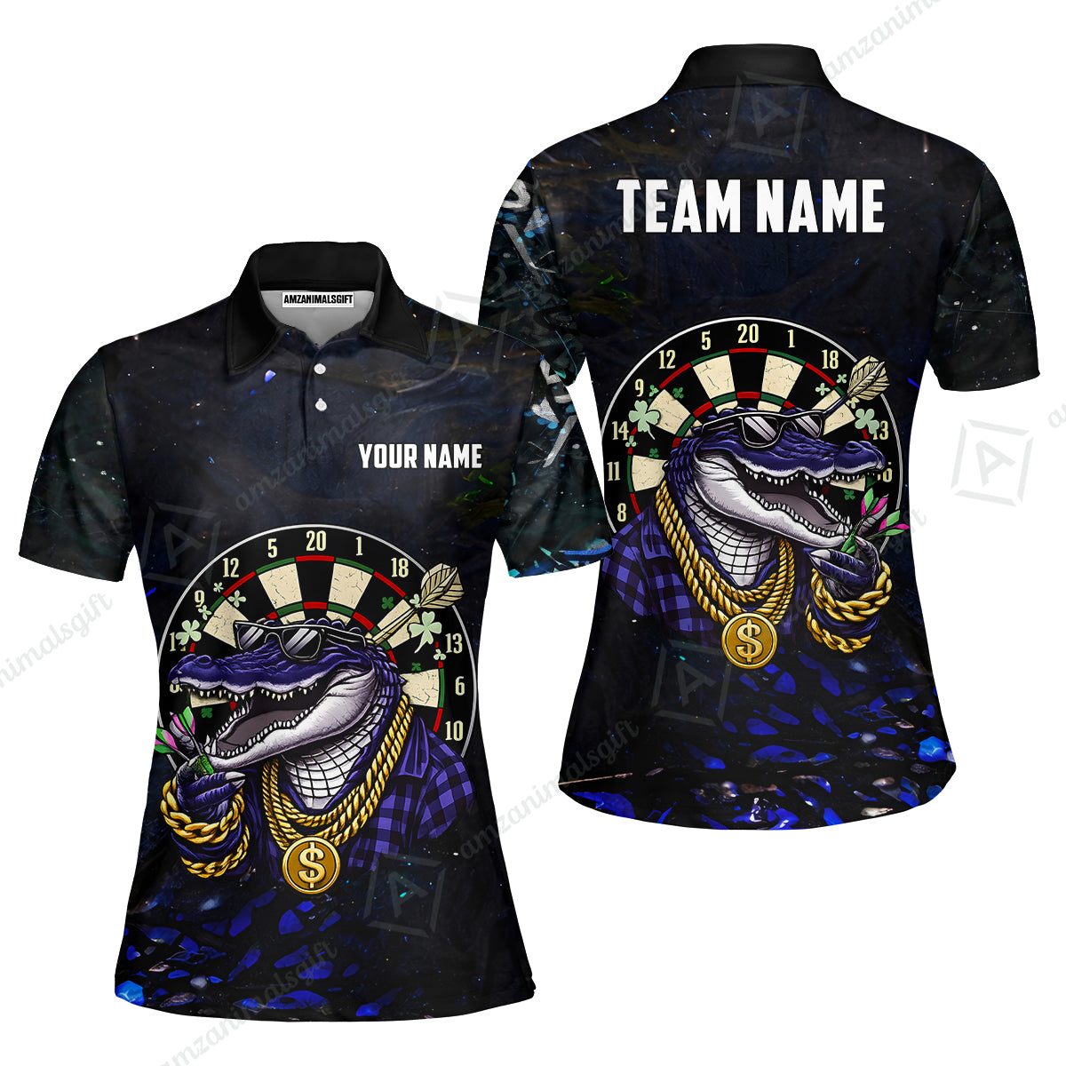 Custom Darts Team Jersey, Personalized Alligator Dart Jersey Shirt For Players With Name & Team Name