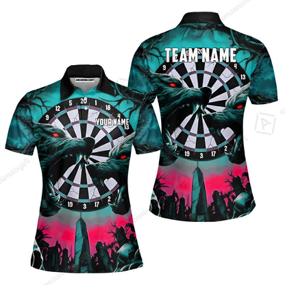 Custom Darts Team Jersey, Personalized Black Forest Wolves Dart Polo Shirt For Players With Name & Team Name
