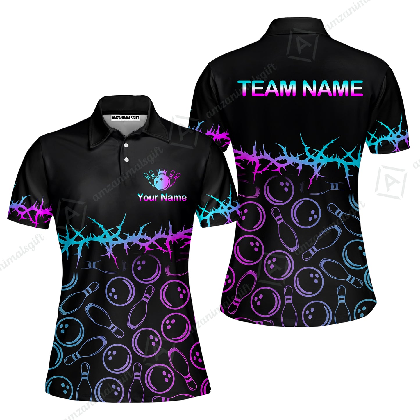 Women Polo||Blue - Purple