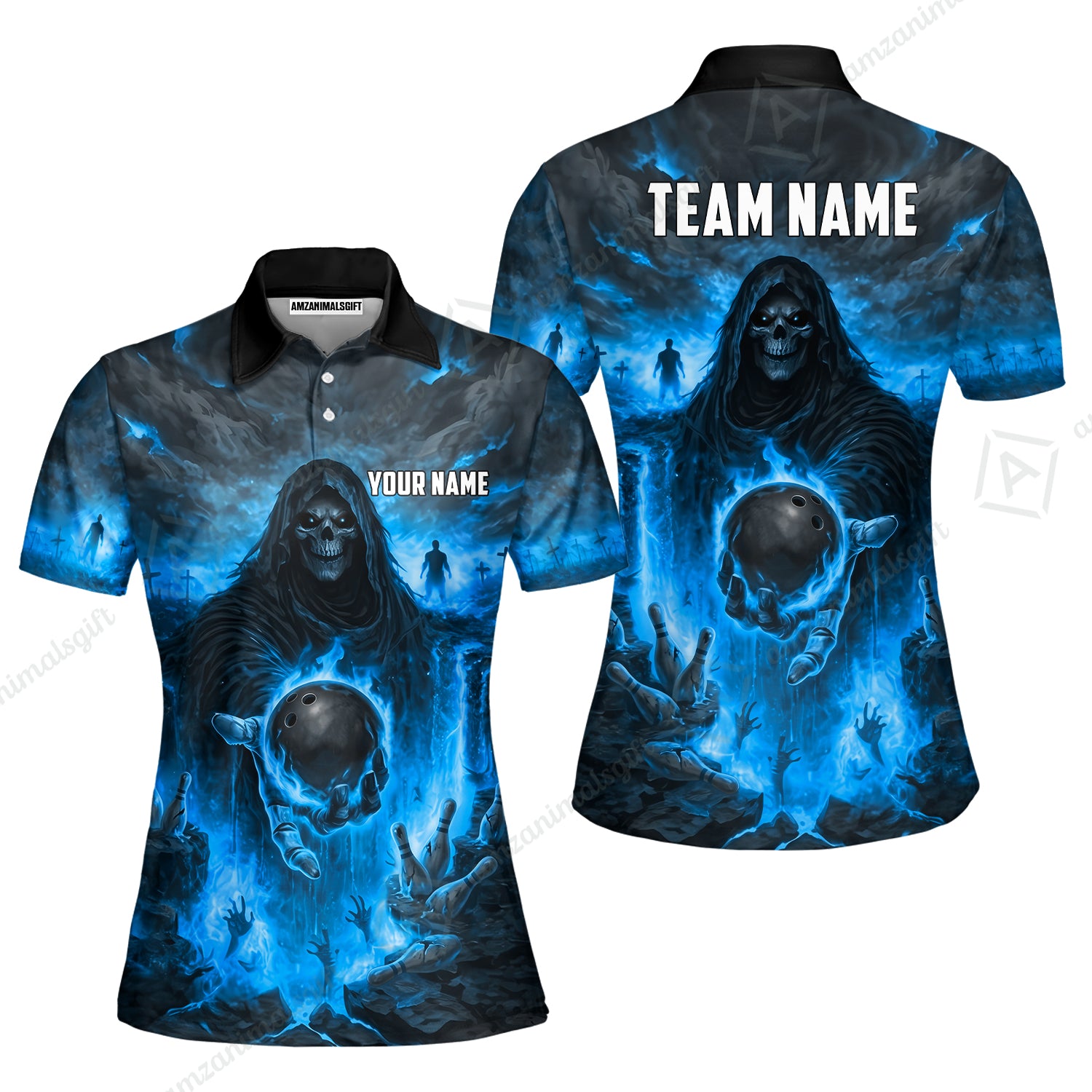 Women Polo||Blue