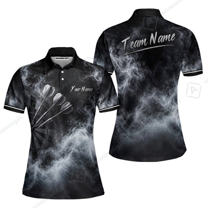 Custom Fog Rolling Darts Jersey, Personalized Name & Team Name, Smoky Dartboard Shirt for Players