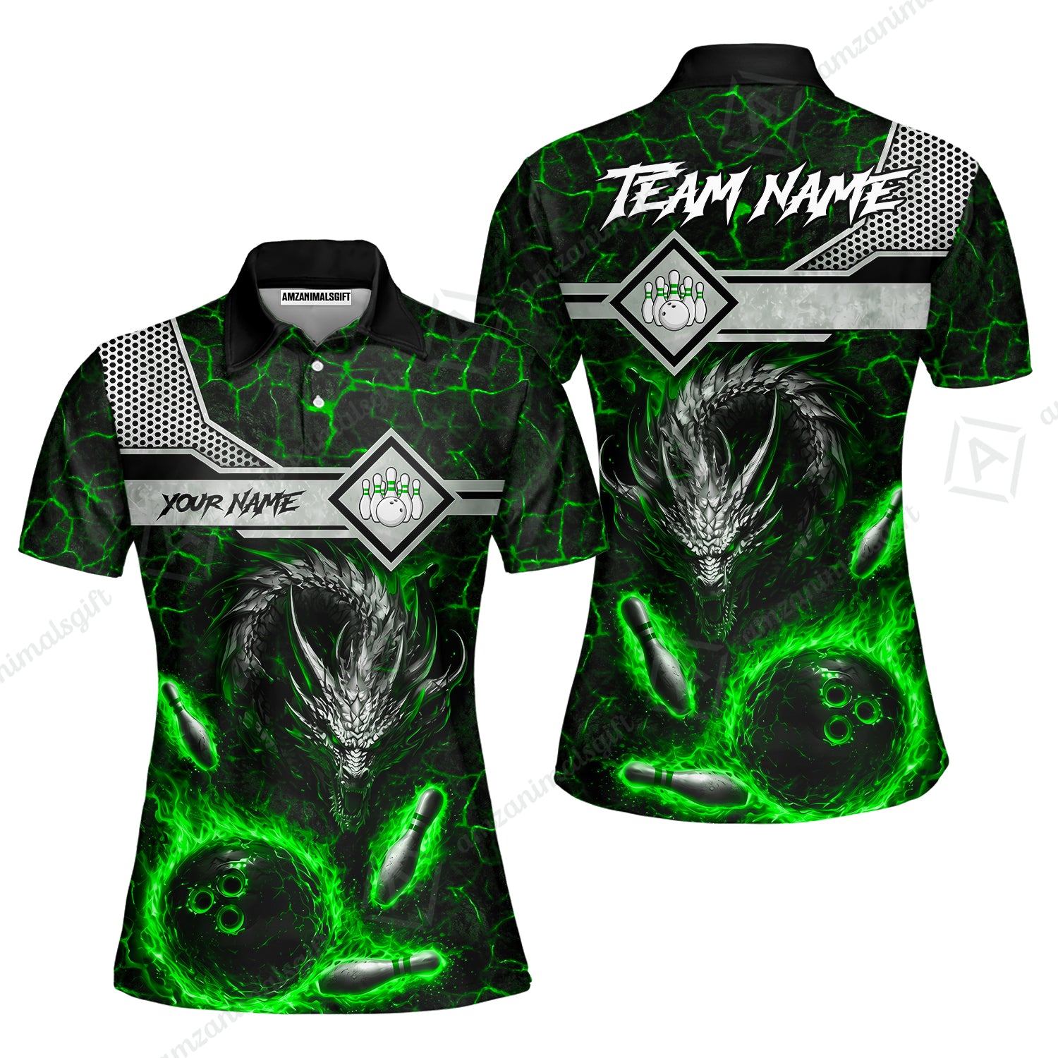 Women Polo||Green