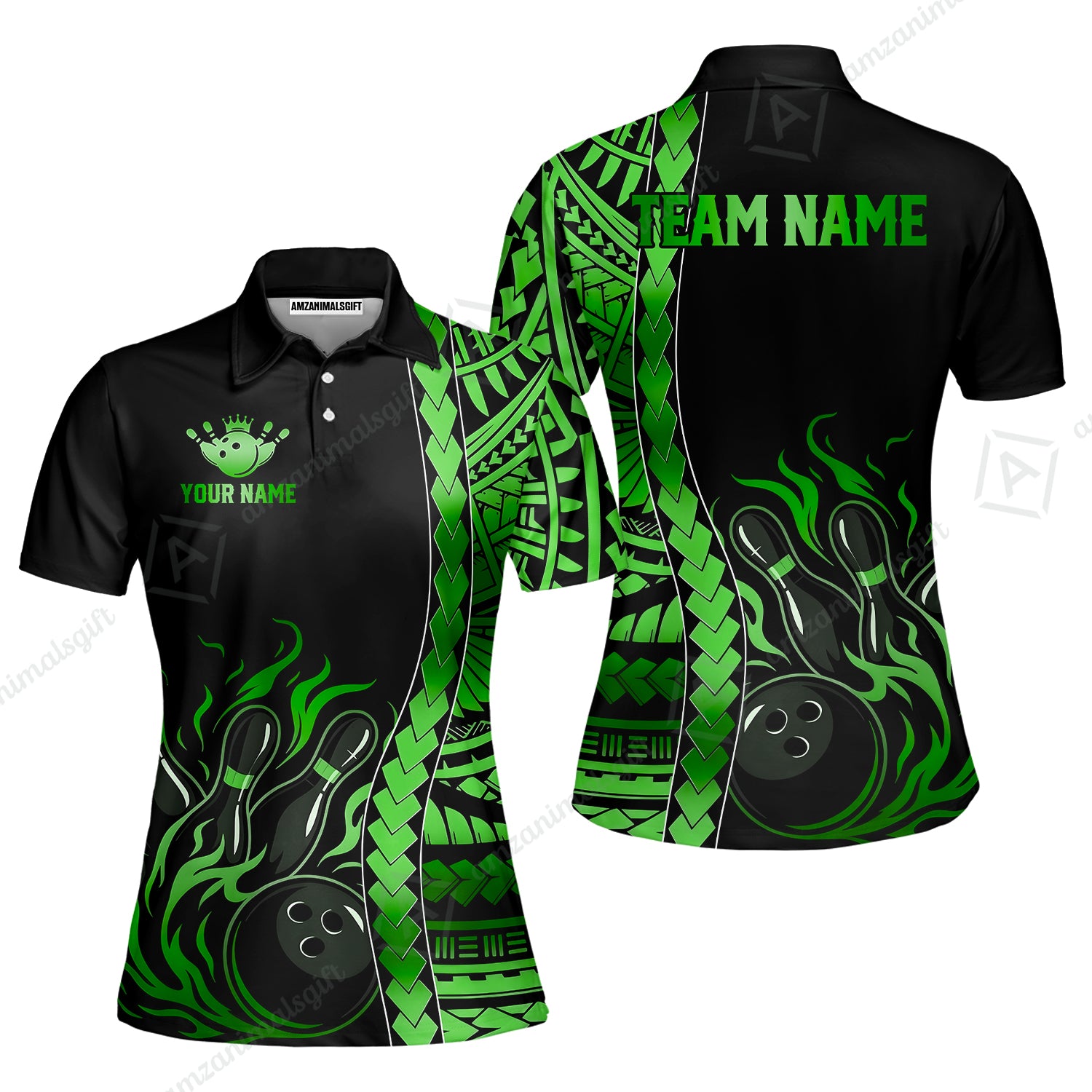 Women Polo||Green