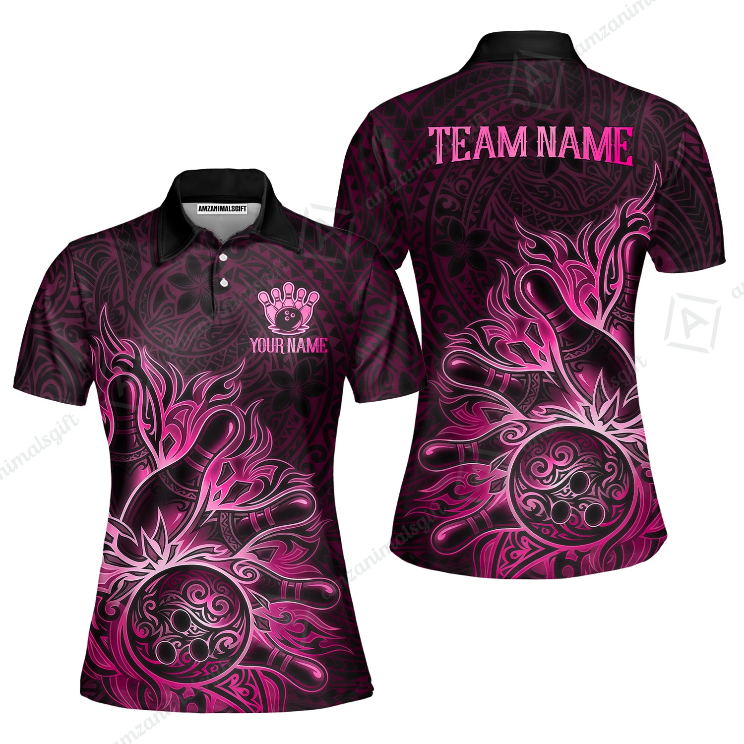 Women Polo||Pink