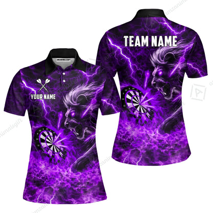 Custom Darts Team Jersey, Personalized Lightning Lion Jersey Shirt For Players With Name & Team Name