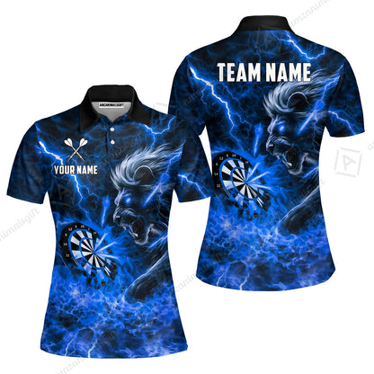 Custom Darts Team Jersey, Personalized Lightning Lion Jersey Shirt For Players With Name & Team Name
