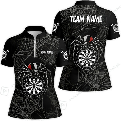 Customized Spider Web Black Widow Spooky Halloween Darts Jersey, Personalized Name And Team Name For Players