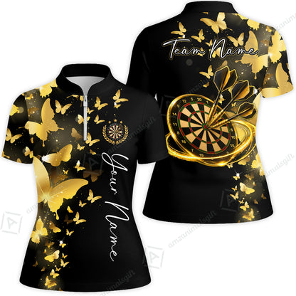 Customized Butterfly Elegant Sparkling Multicolor Darts Jersey, Personalized Name And Team Name For Players