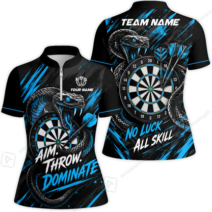 Customized Darts Team Jersey, Personalized Snake Darts Abstract Background Polo Shirt For Players With Name & Team Name