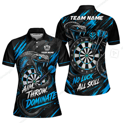 Customized Darts Team Jersey, Personalized Snake Darts Abstract Background Polo Shirt For Players With Name & Team Name