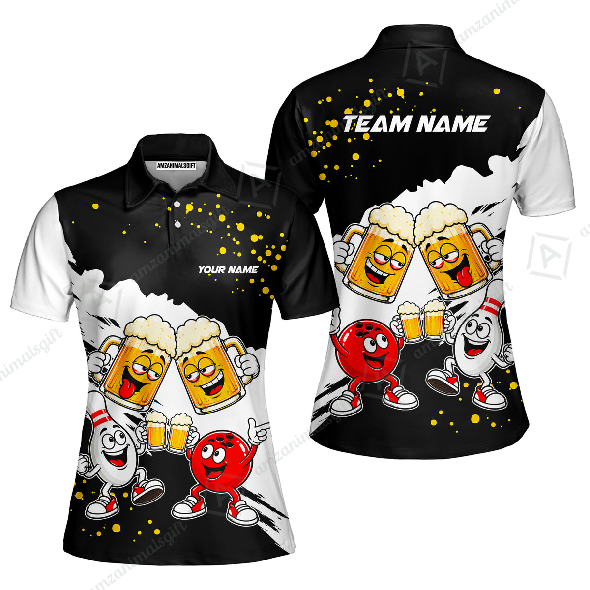 Women Polo||Black