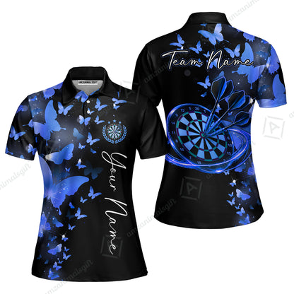 Customized Butterfly Elegant Sparkling Multicolor Darts Jersey, Personalized Name And Team Name For Players