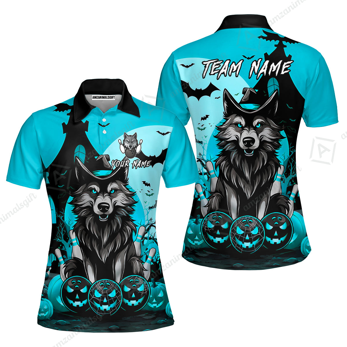 Women Polo||Cyan