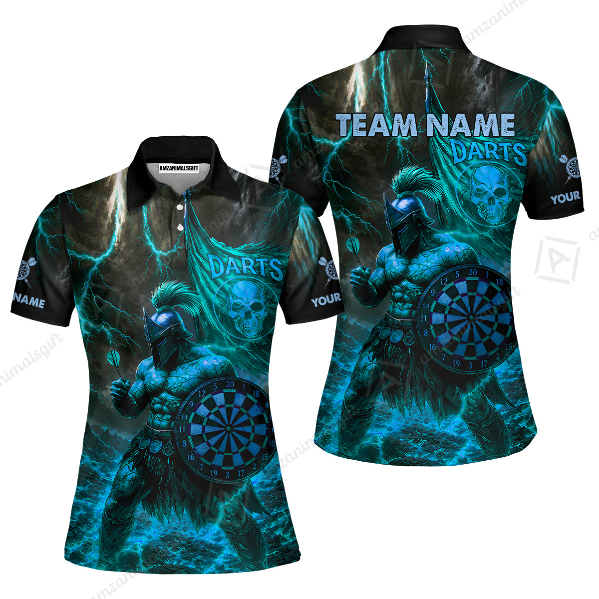 Women Polo Shirt||Cyan