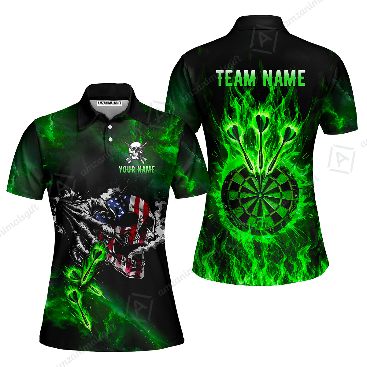 Women Polo Shirt||Green