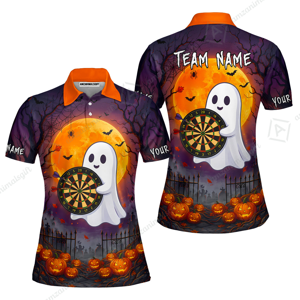 Women Polo Shirt||Orange