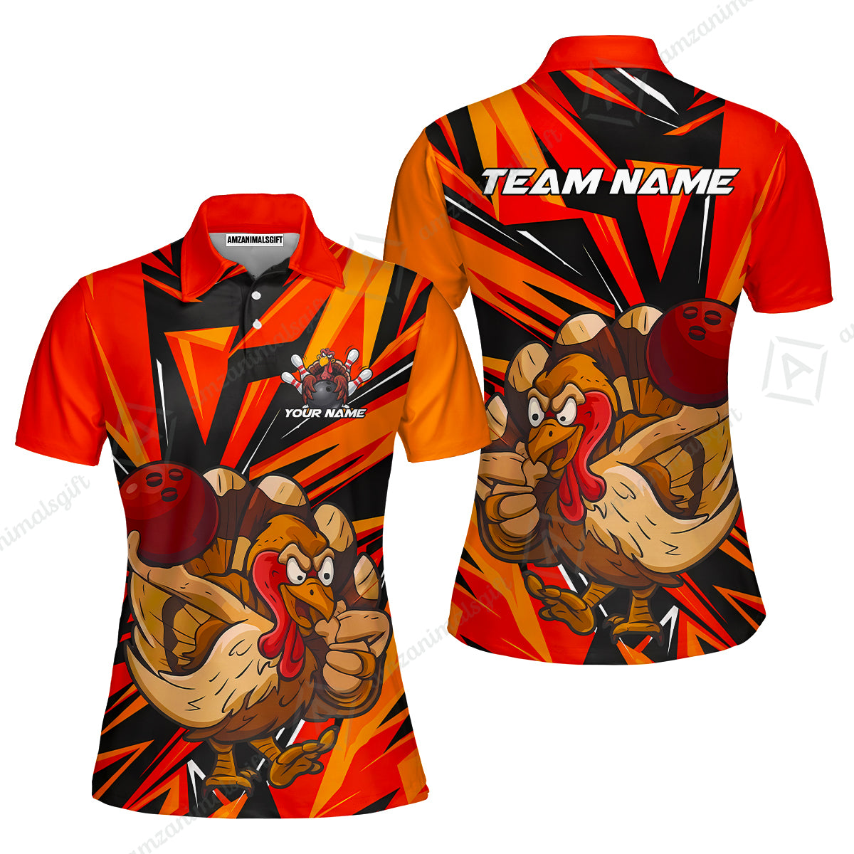 Women Polo||Orange