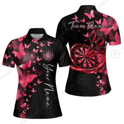 Customized Butterfly Elegant Sparkling Multicolor Darts Jersey, Personalized Name And Team Name For Players