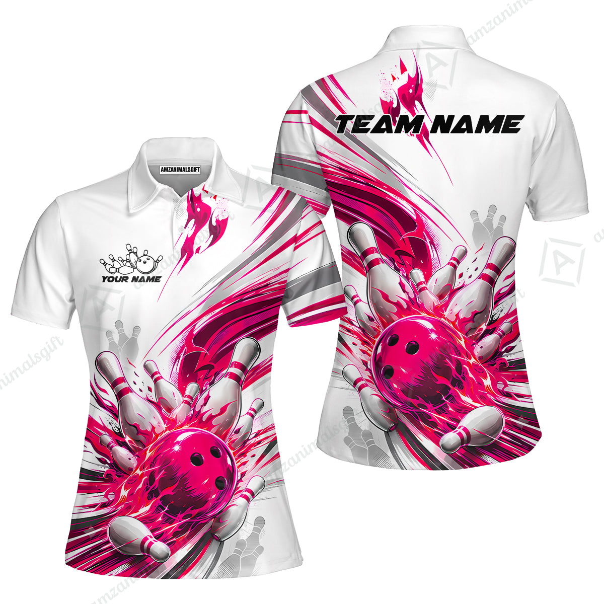 Women Polo||Pink