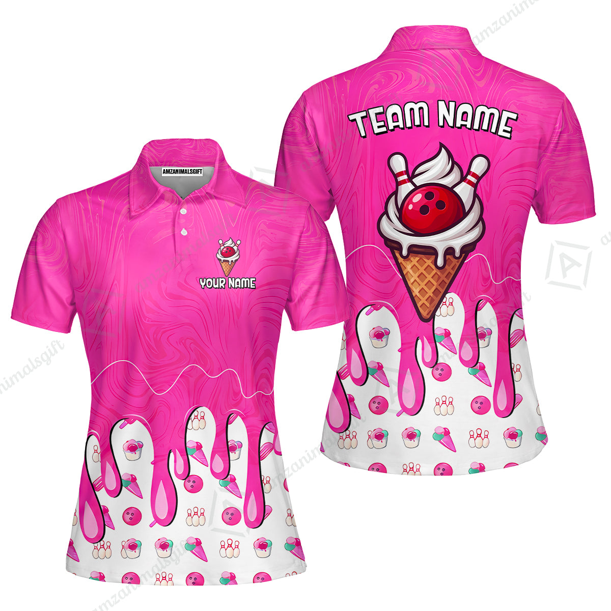 Women Polo||Pink