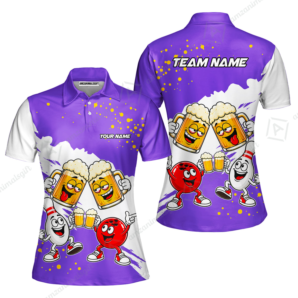 Women Polo||Purple