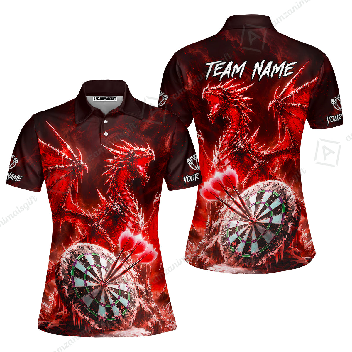 Women Polo Shirt||Red