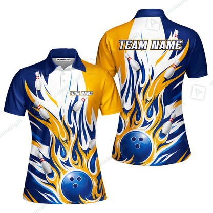 Women Polo||Yellow Blue