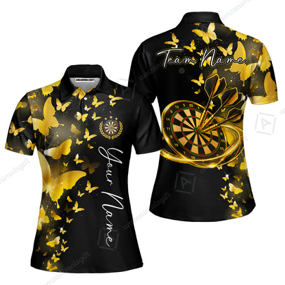 Customized Butterfly Elegant Sparkling Multicolor Darts Jersey, Personalized Name And Team Name For Players
