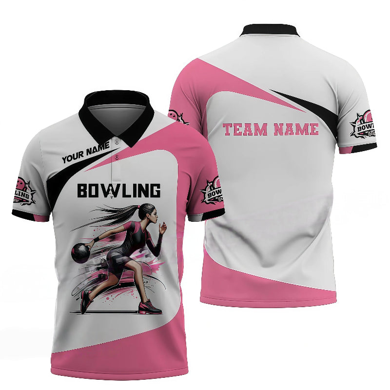 Women’s Bowling Player Design Unisex Polo shirt
