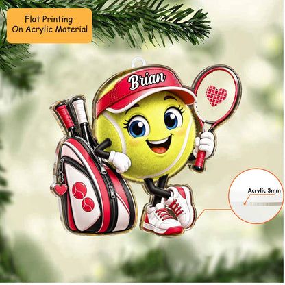 Personalized Christmas Flat Printed Acrylic Ornament, Mascot Sport Christmas, Custom Ornament Christmas Gift, Keychain Mascot Sport, Car Ornament Mascot Sport