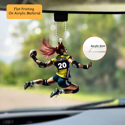 Personalized Handball Christmas Ornament, Handball Woman Acrylic, Custom Christmas Ornament Gift, Keychain Handball, Car Ornament Handball