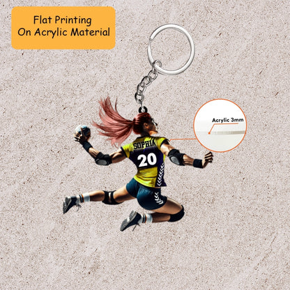 Personalized Handball Christmas Ornament, Handball Woman Acrylic, Custom Christmas Ornament Gift, Keychain Handball, Car Ornament Handball