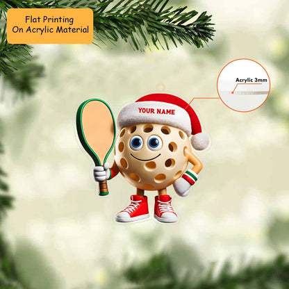 Personalized Pickleball Mascot Christmas Ornament, Custom Bowling Christmas Gift, Keychain Bowling, Car Ornament Bowling